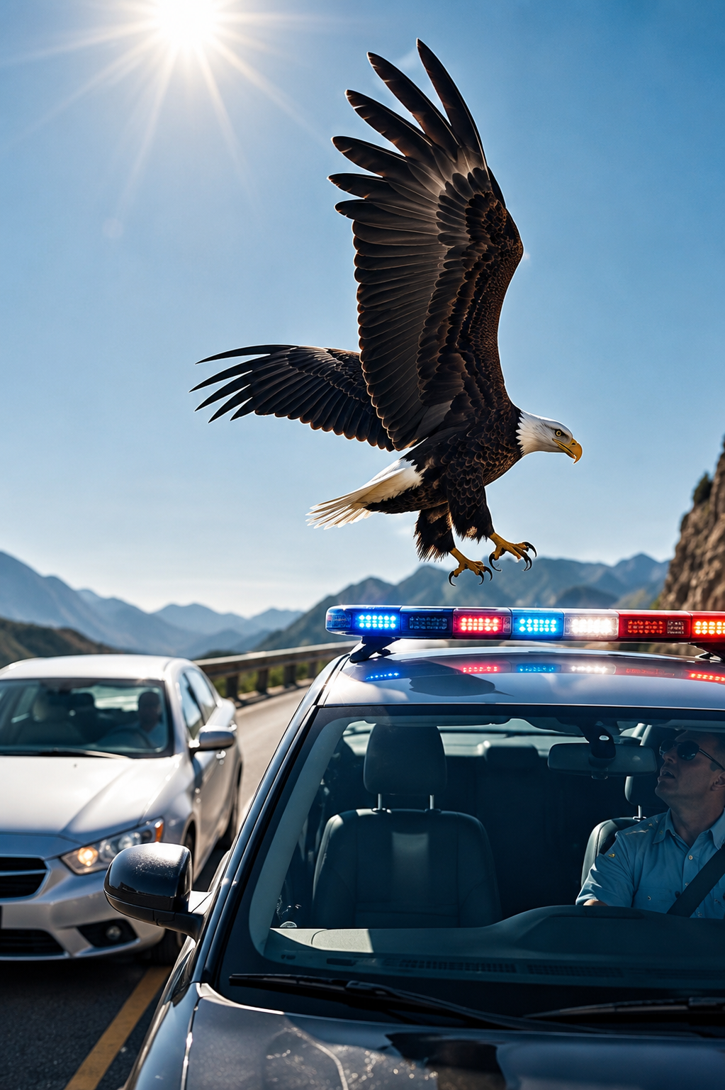 The Eagle Wouldn’t Stop Dropping Sticks On The Highway
