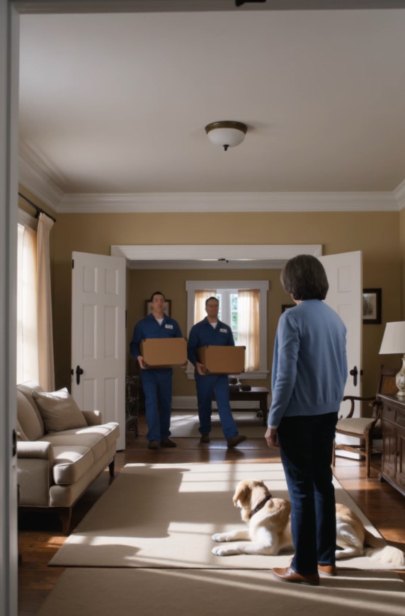 Retired Guide Dog Refuses To Let Movers Take One Suitcase — Then His Owner Finds What He Was Protecting
