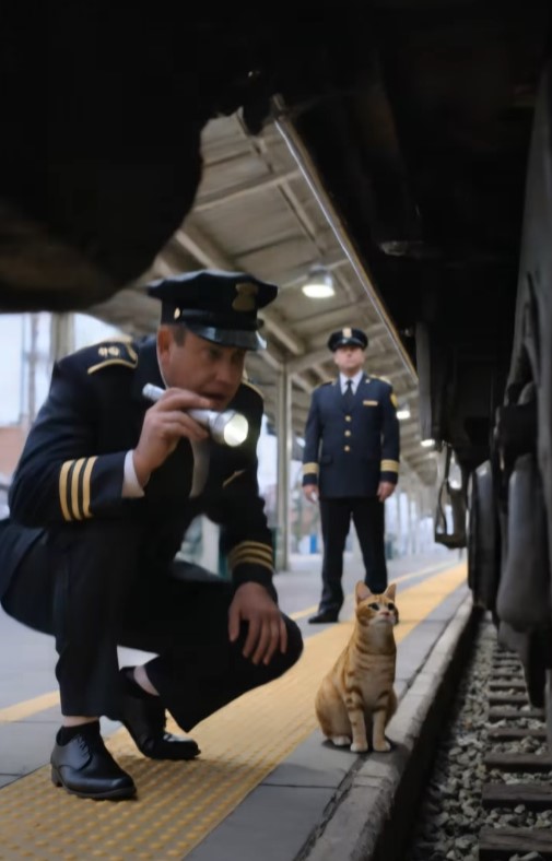 The Station Cat Refused To Leave One Train, Then The Conductor Saw Why