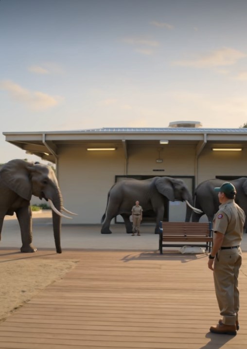 The Zoo Elephant Refused To Go Back Inside — Then Keepers Looked Under The Bench
