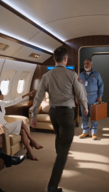Billionaire’s Wife Ordered A Dirty Airport Janitor Off Their Private Jet, Then The Captain Saluted Him