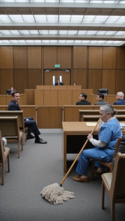 Billionaire Laughed When An Old Cleaning Lady Sat At The Plaintiff’s Table, Then The Judge Walked Toward Her