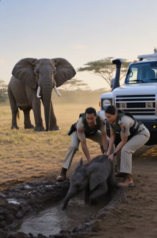 Wildlife Officers Thought the Mother Elephant Was Attacking — Then They Realized She Was Begging for Help