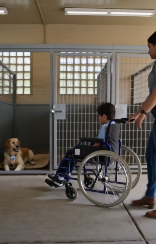 The Shelter Dog Was Hours Away From Being Put Down — Then a Little Boy in a Wheelchair Stopped at His Kennel