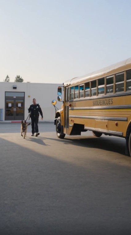 The Police K-9 Suddenly Attacked a Parked School Bus
