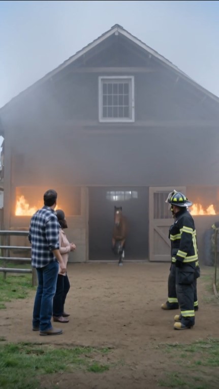 Horse Ran Back Into A Burning Barn — Then Firefighters Heard A Tiny Cry