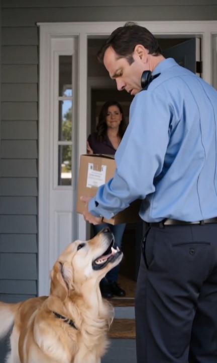 Family Dog Blocked The Mailman From Leaving — Then He Heard Knocking Inside The Package