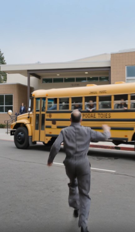 Janitor Stopped A Full School Bus — Then Everyone Heard Crying Underneath