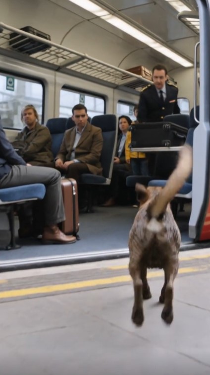 Stray Dog Jumped Onto A Train — Then Everyone Saw The Suitcase Move