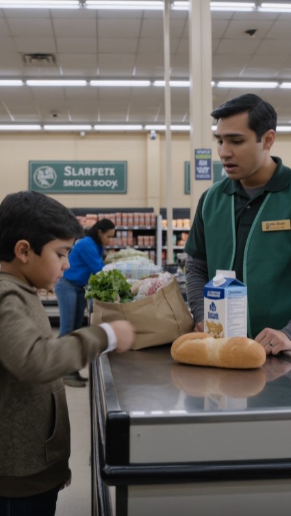 Cashier Stopped The Line For A Little Boy’s Coins — Then He Showed Her The Hospital Bracelet