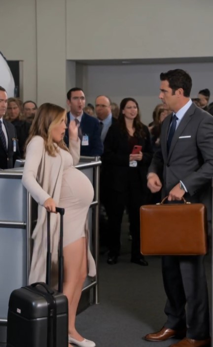The Whole Airport Froze When the Rich Man Shoved the Pregnant Woman Backward