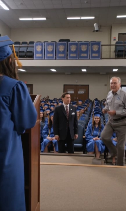 Everyone Laughed When the Old Janitor Walked Onto the Graduation Stage