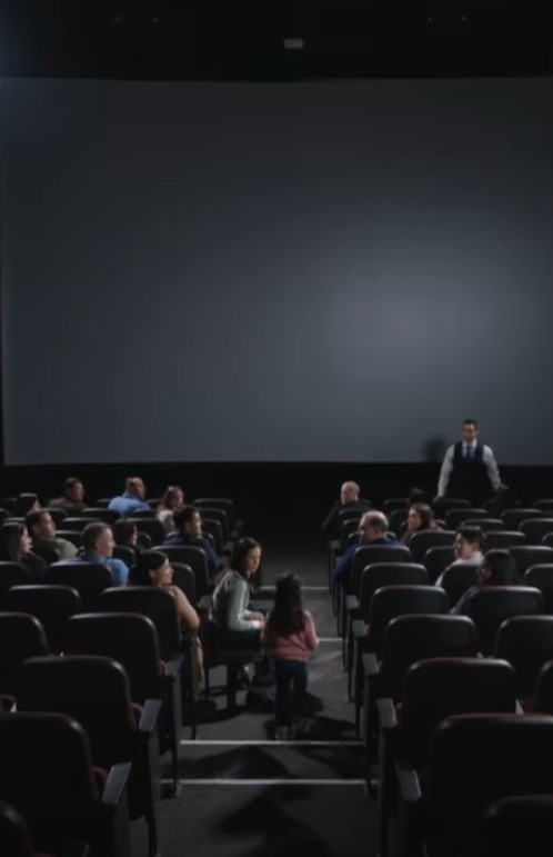 Little Girl Stood In Front Of The Movie Screen — Then The Manager Heard Crying Behind The Curtain
