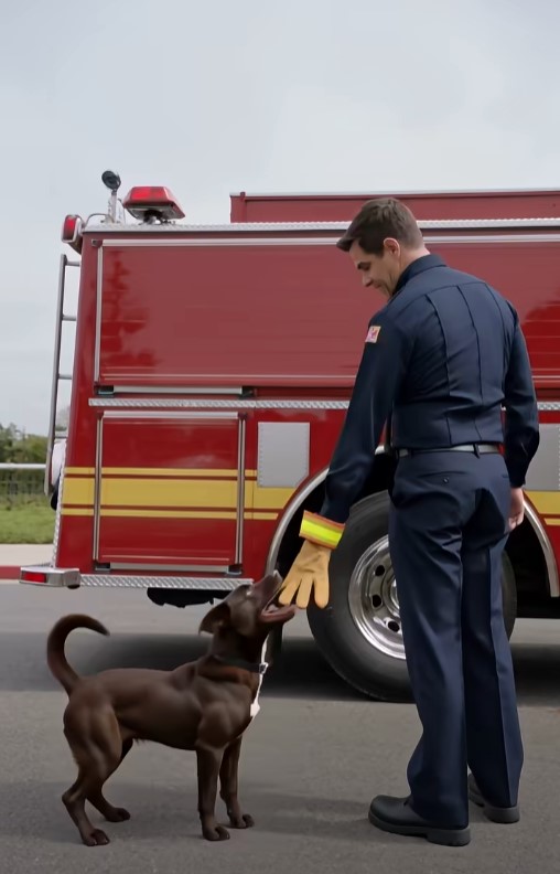 The Stray Dog Stole a Firefighter’s Glove—Then Led Him Somewhere Nobody Expected