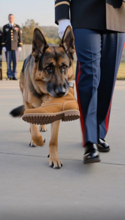 Aging Military K9 Walked Into a Memorial Carrying One Combat Boot — Then a Mother Recognized It
