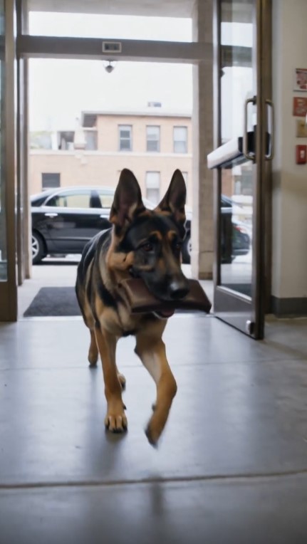 Stray German Shepherd Brought the Same Wallet to Police for 3 Days — Then an Officer Finally Followed Him