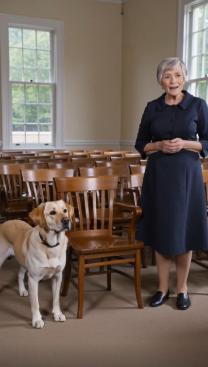 Old Labrador Refused to Leave an Empty Chair at His Owner’s Funeral — Then a Little Girl Walked In