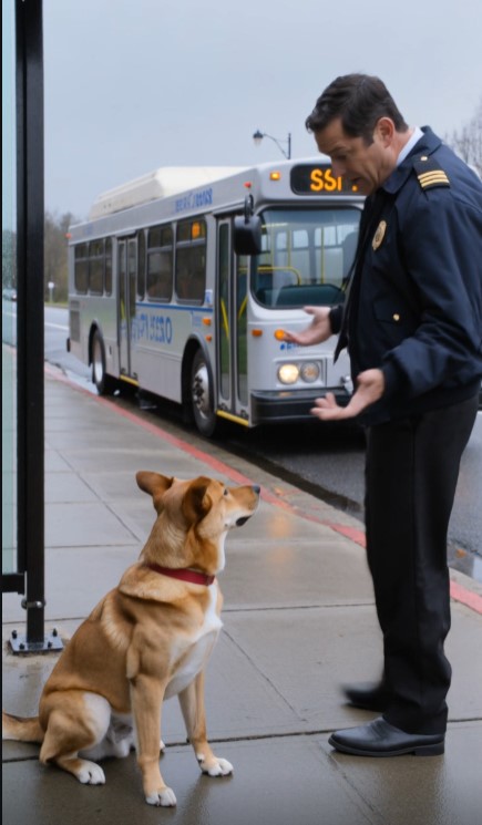This Dog Waited at the Same Bus Stop Every Day — Then Someone Read What Was on His Collar