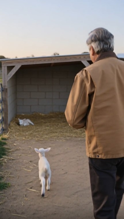 A Tiny Lamb Kept Sneaking Away From the Flock—Then the Farmer Discovered Who She Was Protecting