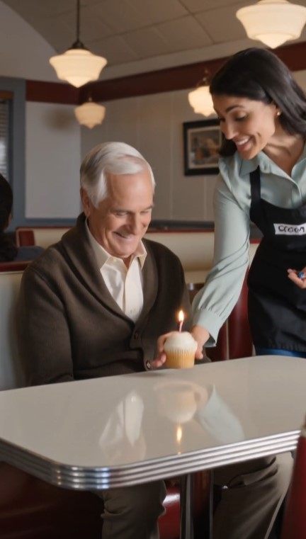 A 7-Year-Old Filled a Diner for a Lonely Man’s Birthday—Then Someone Behind Him Said ‘Dad?’