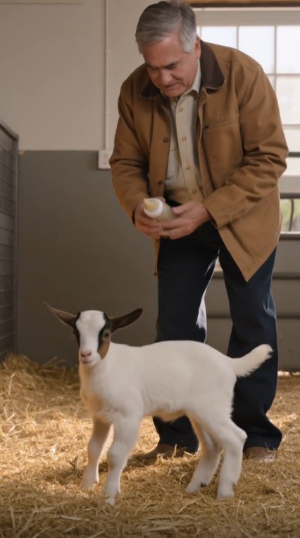 A Rescued Baby Goat Refused to Eat—Until His Sister Was Brought Into the Stall