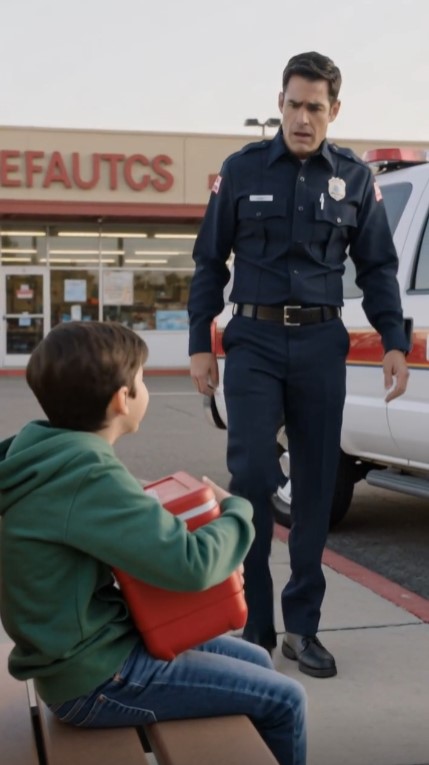 A Boy Guarded a Red Cooler Outside a Closed Gas Station—Then a Paramedic Recognized the Man in the Photograph