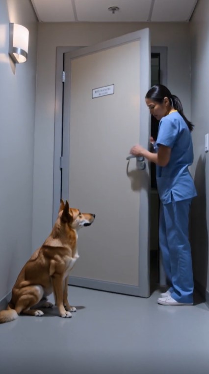 Dog Appeared Outside the Same Hospital Room Every Night Until Nurses Discovered Why