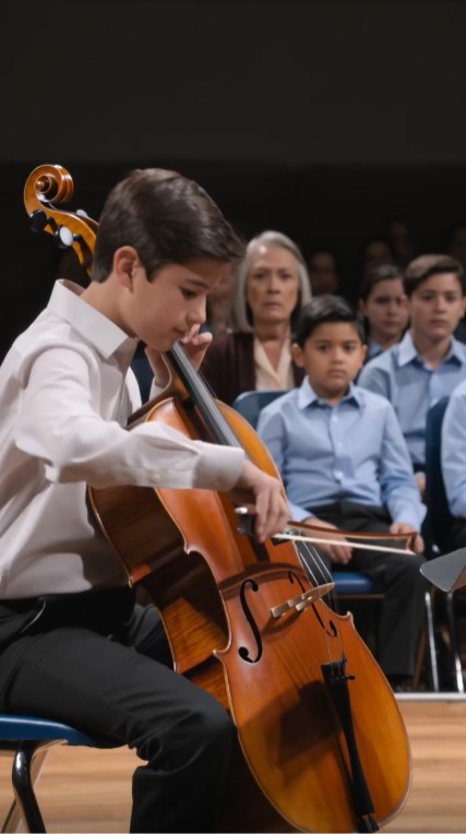 An Elderly Woman Stopped the School Concert—Then She Called the Boy’s Father by a Name Nobody Knew