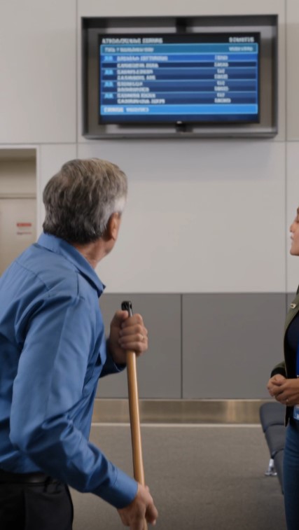 An Airport Cleaner Saw His Son’s Flight on the Board—Then the Pilot Walked Out and Revealed a 26-Year Secret