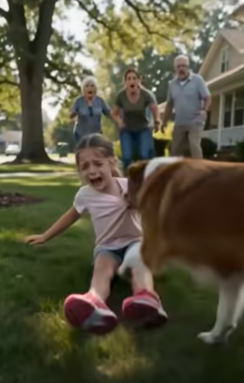 Everyone Thought the Dog Was Attacking a Little Girl—Then They Saw What Was Hidden Beneath the Leaves