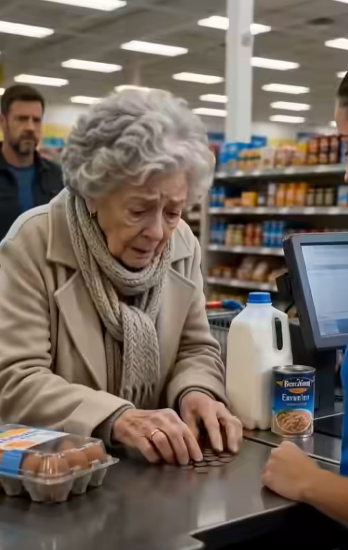 An Elderly Woman Was Short at the Grocery Checkout—Then the Cashier Pushed All Her Money Back