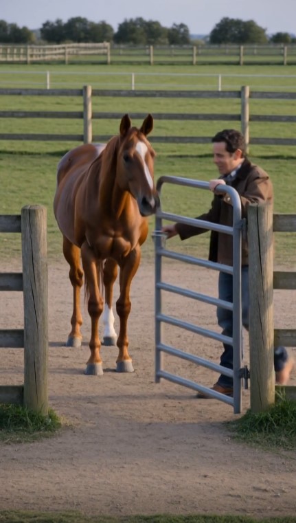 A Horse Refused to Let a Farmer Close the Gate—Then She Led Him to an Old Stone Wall