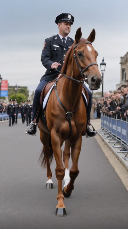 A Police Horse Stopped in the Middle of a Parade—Then an Elderly Woman Whispered His Old Name