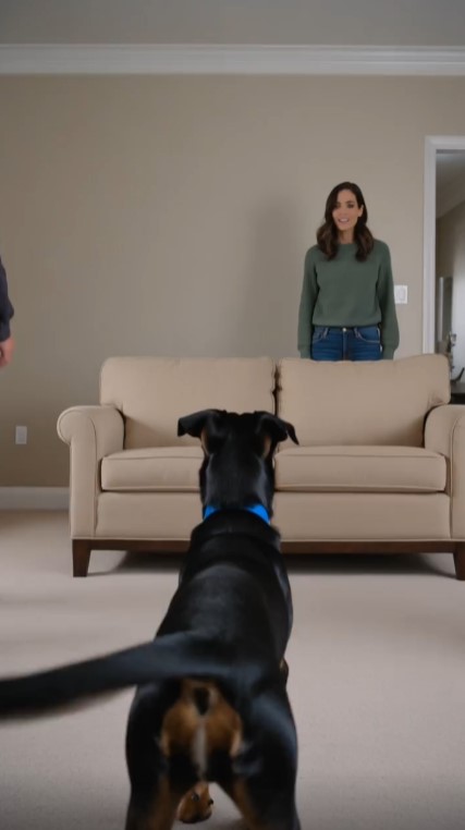 A Rescue Dog Refused to Let Anyone Remove an Old Couch—Then They Found a Collar Hidden Inside