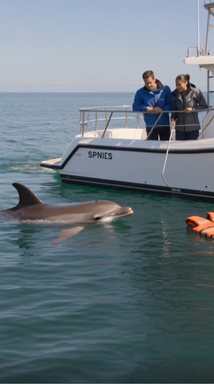 A Dolphin Kept Returning an Empty Life Jacket—Then the Captain Recognized What It Brought Up